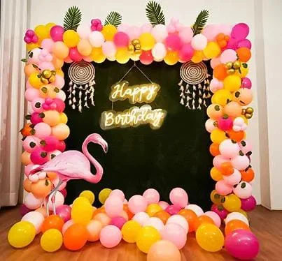 Pink Flamingo Theme Birthday Party Decor